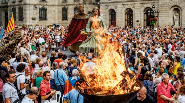 Place Sant Jaume lors d\'une fête