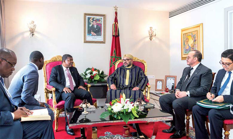 Ph. Archives. Le Roi Mohammed VI et le Président angolais, João Lourenço.