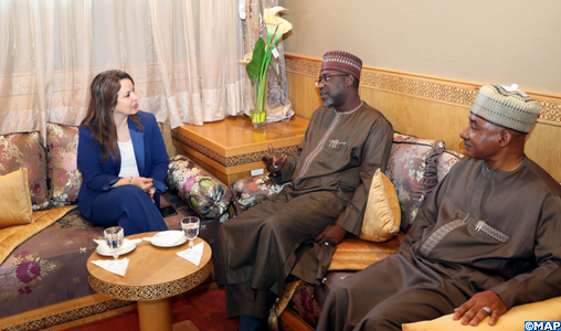La Secrétaire d\'Etat chargée de lEau, Mme. Charafat Afailal a reçu, lundi (23/04/2018) à Rabat, M. Suleiman Hussein Adamu, Ministre des ressources en Eau de la République du Nigeria
