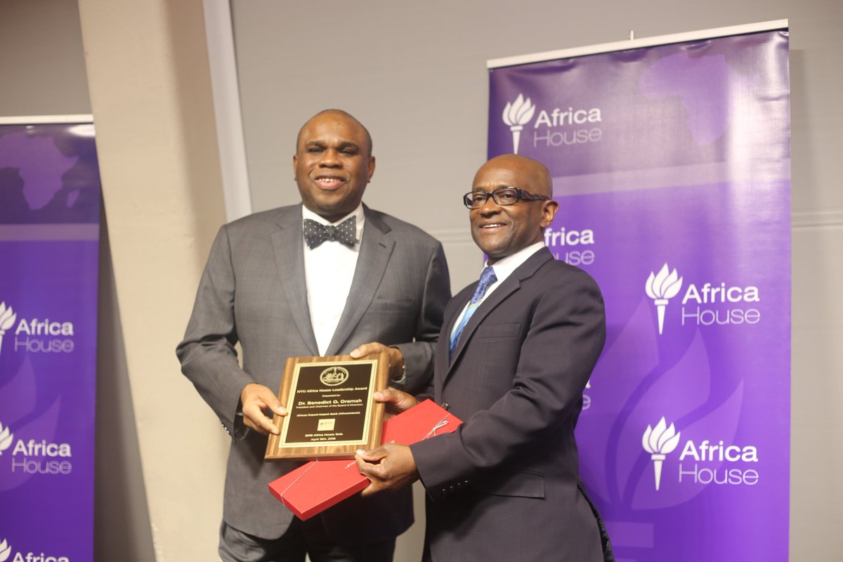 Afreximbank President, Dr. Oramah receives Leadership Award from New York University Africa House 