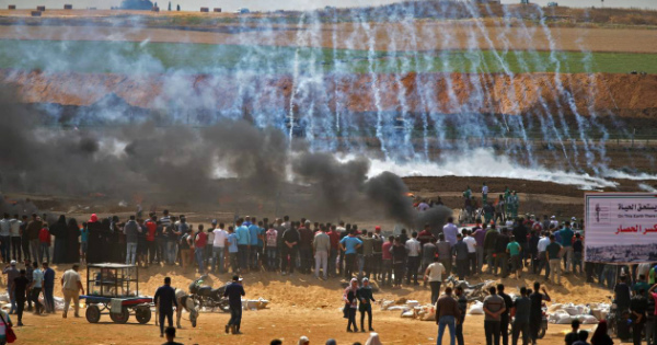 Affrontements près de la frontière de la Bande de Gaza. Crédit: AFP