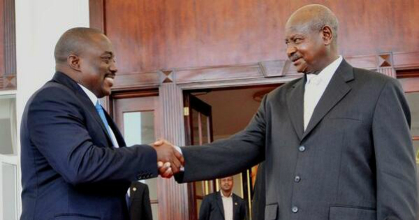 Joseph Désiré Kabila et Yoweri Museveni. Crédit: DR
