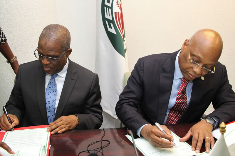 Le Président de la Commission de l\'UEMOA, Monsieur Abdallah BOUREIMA et son homologue de la CEDEAO, Monsieur Jean-Claude Kassi BROU