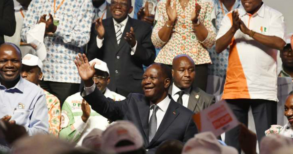 Le président ivoirien Alassane Dramane Ouattara et des responsables du RHDP. Crédit: DR