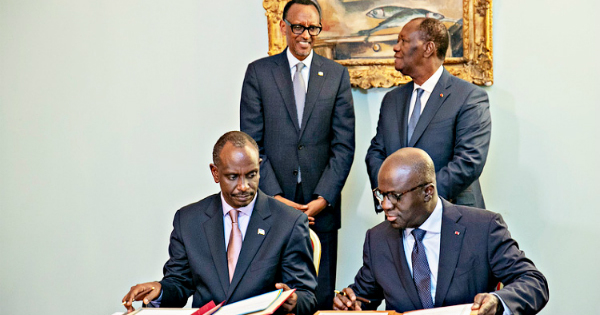 Alassane Dramane Ouattara et Paul Kagame. Crédit: DR