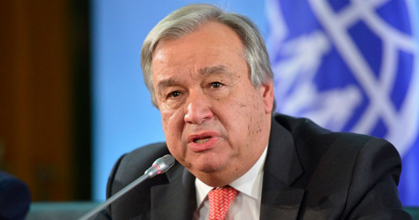 Le SG de l\'ONU, Antonio Guterres. Crédit: DR