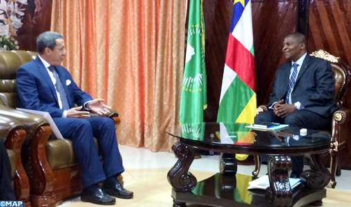 Omar Hilale reçu par le Chef d\'Etat centrafricain, Faustin Archange Touadéra