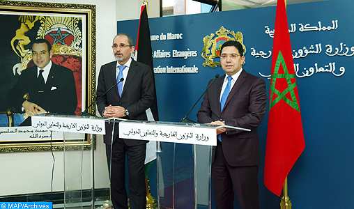 Point de presse conjoint , jeudi (18/10/18) à Rabat , du ministre des Affaires étrangères et de la coopération internationale, Nasser Bourita,et du ministre jordanien des Affaires étrangères, Ayman Safadi.