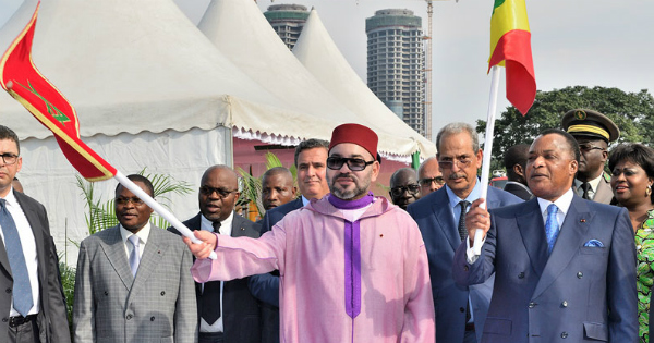 Le roi Mohammed VI du Maroc et le président Denis Sassou Nguesso de la République du Congo. Crédit: DR