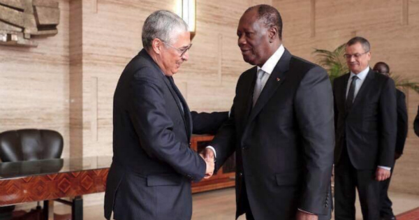 Mohamed El Kettani et le chef de chef de l\'Etat ivoirien Alassane Dramane Ouattara. Crédit: DR