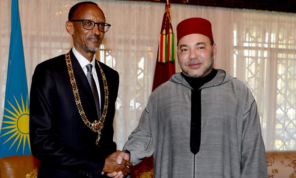Paul Kagame et Mohammed VI. Crédit: DR