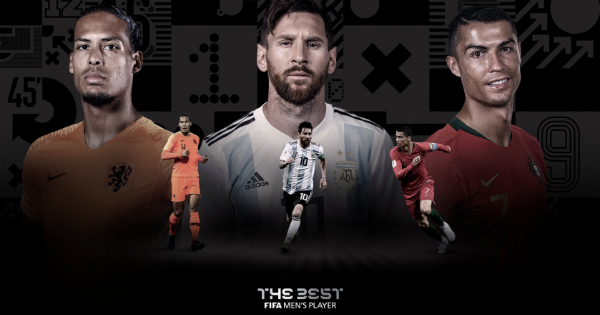 Van Dijk, Messi et Ronaldo. Crédit: DR