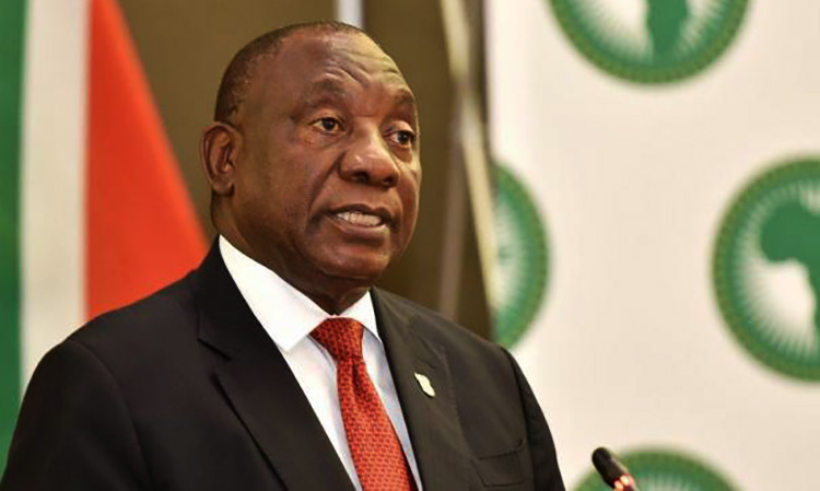 Le Président sud-africain et président en exercice de l’Union africaine (UA), Cyril Ramaphosa