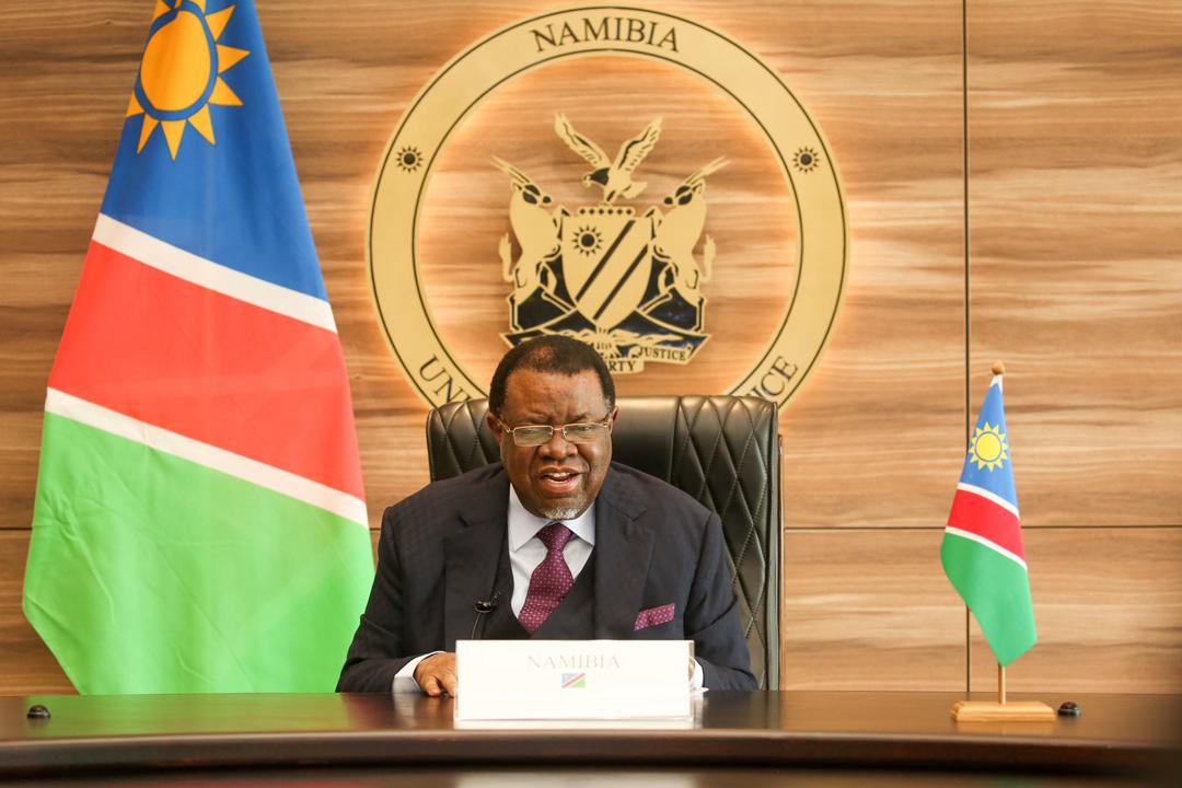 Le président namibien Hage Geingob nCREDIT DR