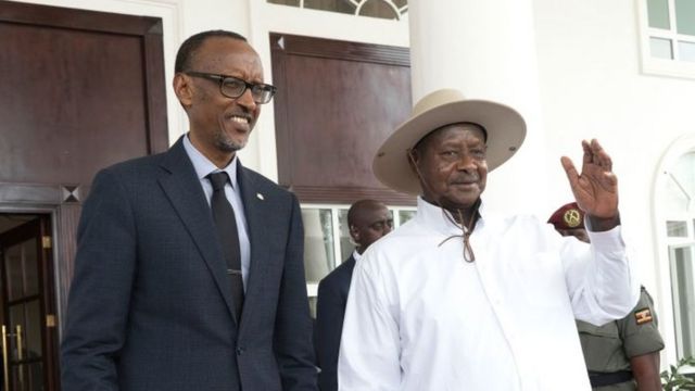 Les présidents ougandais Yoweri Museveni et rwandais Paul KagaménCrédit Dr 