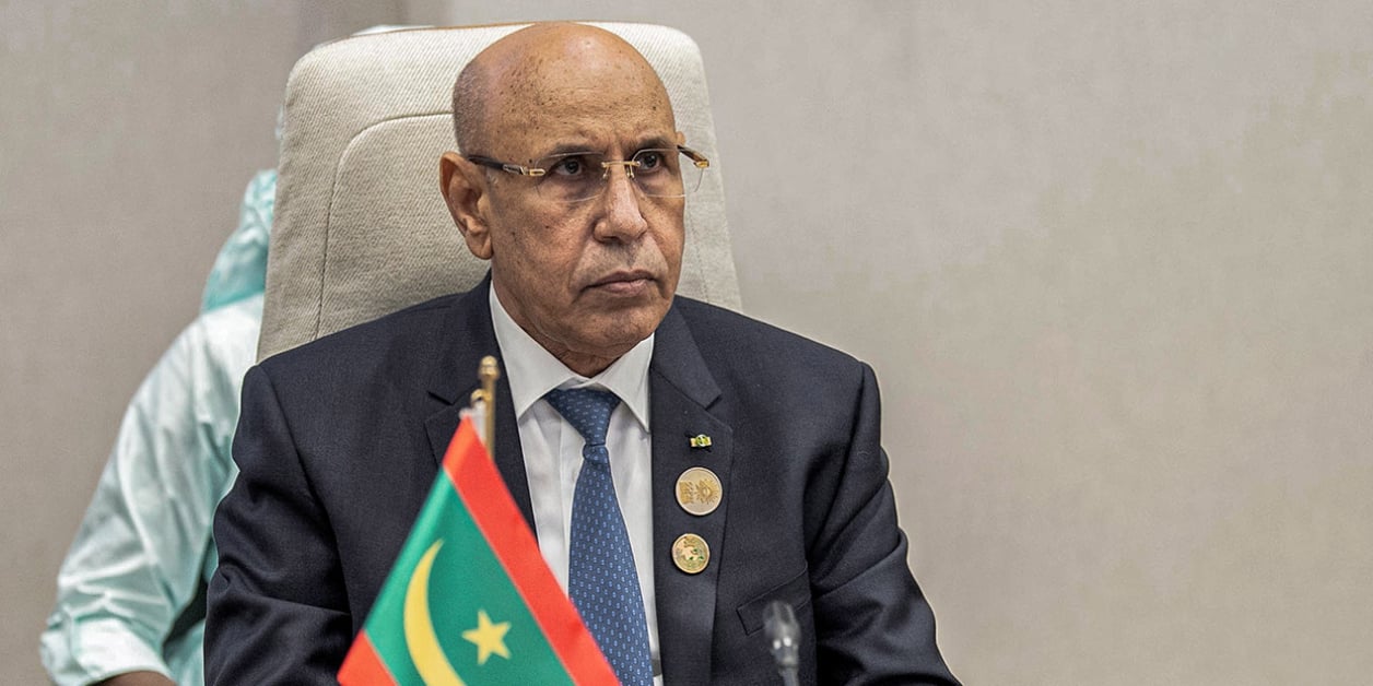 Le Président mauritanien, Mohamed Ould Cheikh El Ghazouani,