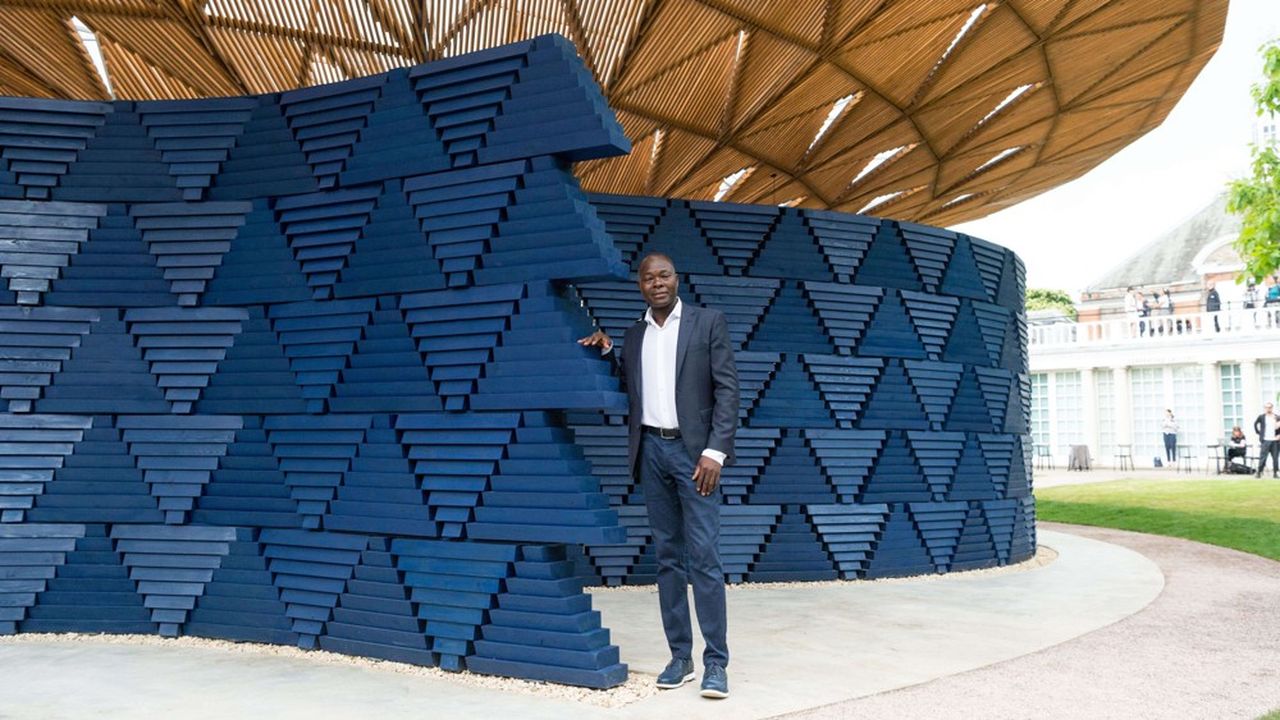 Mandatory Credit: Photo by Ray Tang/REX/Shutterstock (8873551o)nAward winning architect Francis Kere opens his design for the Serpentine Pavillion 2017nOpening of new Serpentine Pavillion, Hyde park, London, UK - 20 Jun 2017nn/Rex_Opening_of_new_Serpentine_Pavillion_Hyde_8873551O//1706201513