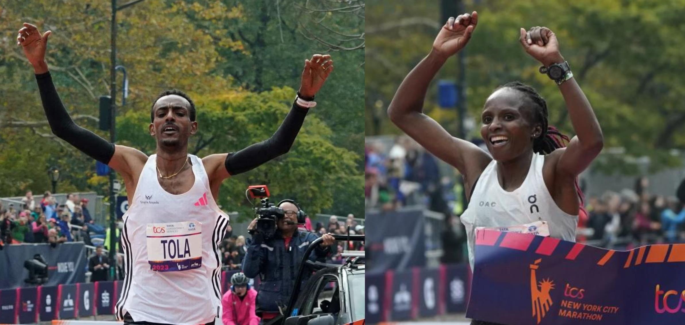 Tamirat Tola  et Hellen Obiri