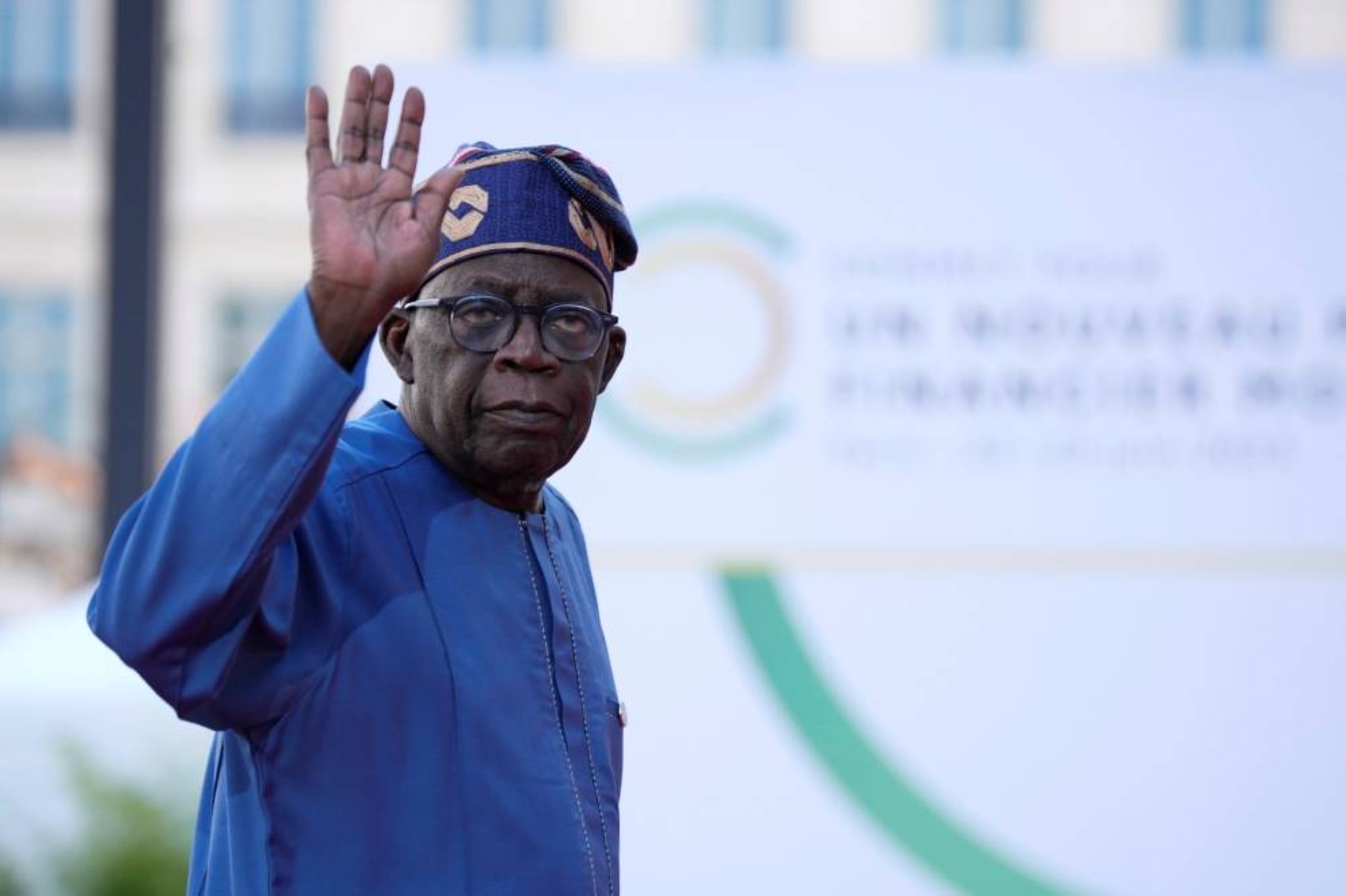 Nigeria President Bola Tinubu arrives for the closing session of the New Global Financial Pact Summit, on June 23, 2023 in Paris. (Photo by Lewis Joly / POOL / AFP)