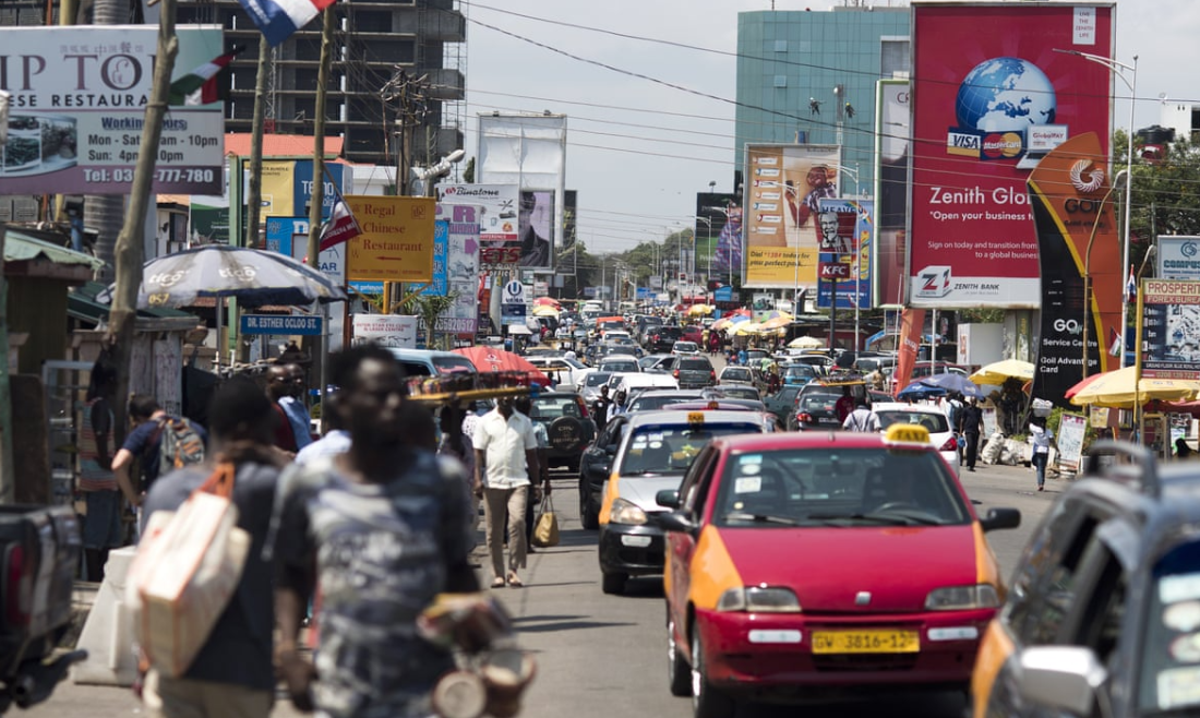 Les rues d'Accra, capitale du Ghana 