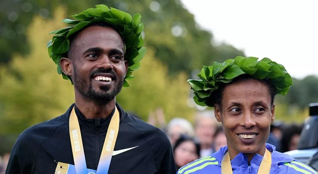 La 50ème édition du marathon de Berlin a été remportée dimanche par les Ethiopiens Milkesa Mengesha et Tigist Ketema.

