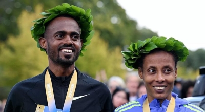La 50ème édition du marathon de Berlin a été remportée dimanche par les Ethiopiens Milkesa Mengesha et Tigist Ketema.

