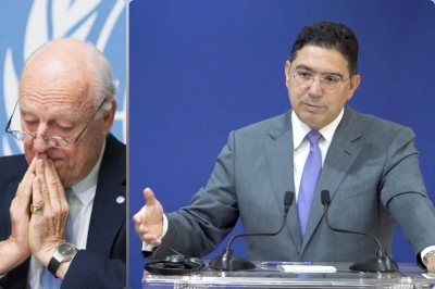 Bourita répondant à de Mistura