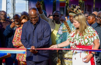 Le Président Tshisekedi lors de l'inauguration de la «plus grande usine de zinc d’Afrique», implantée à Kipushi (30 Km de Lubumbashi).