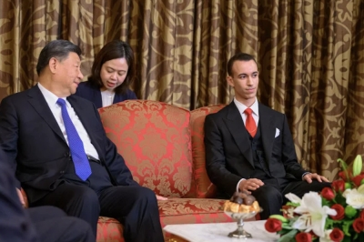 SAR le Prince Héritier Moulay El Hassan recevant le Président chinois Xi Jinping
