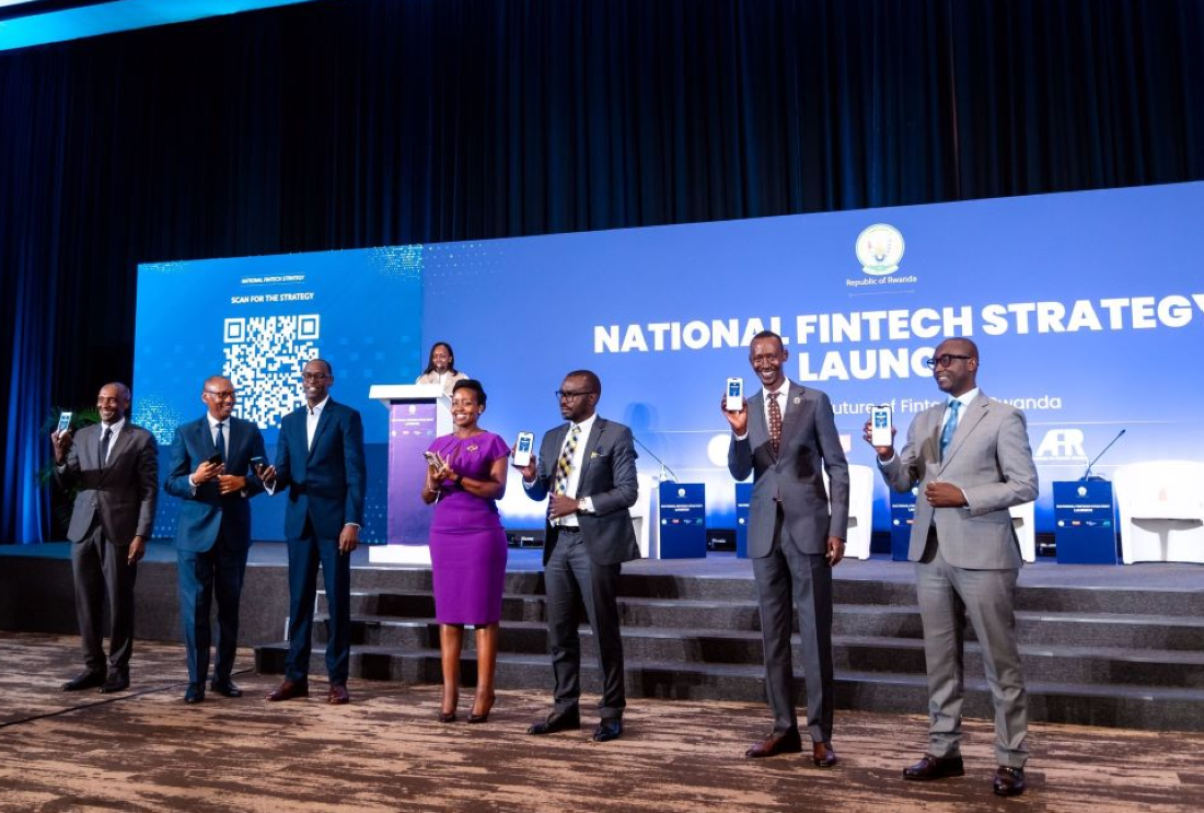 Paula Ingabire, ministre des TIC et de l’Innovation lors du lancement de la stratégie nationale de fintech 