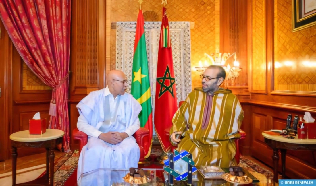 SM le Roi Mohammed VI recevant le Président Mohamed Ould Cheikh El Ghazouani
