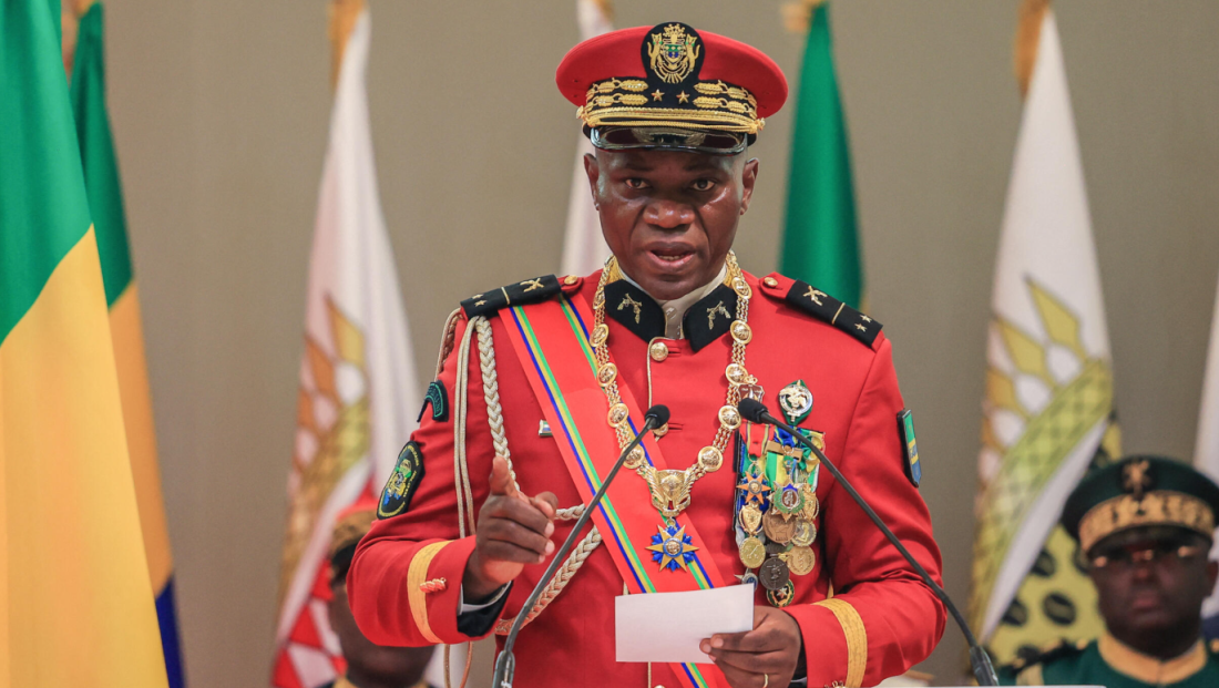 Le président de la Transition gabonaise, le général Brice Oligui Nguema,