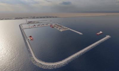 Une vue du futur port de Dakhla Atlantic