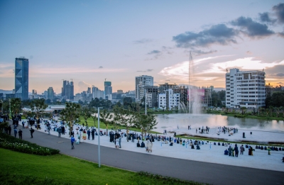 Vue d'Addis-Abeba, capitale de l’Éthiopie,