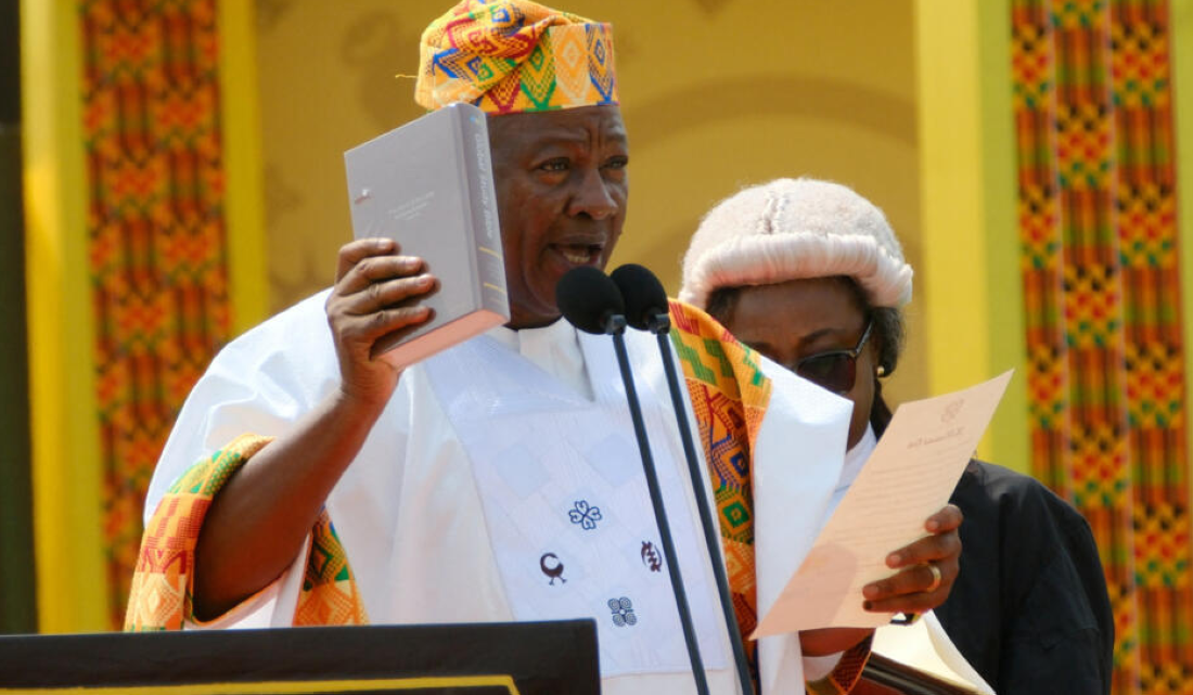 John Dramani Mahama prétant serment