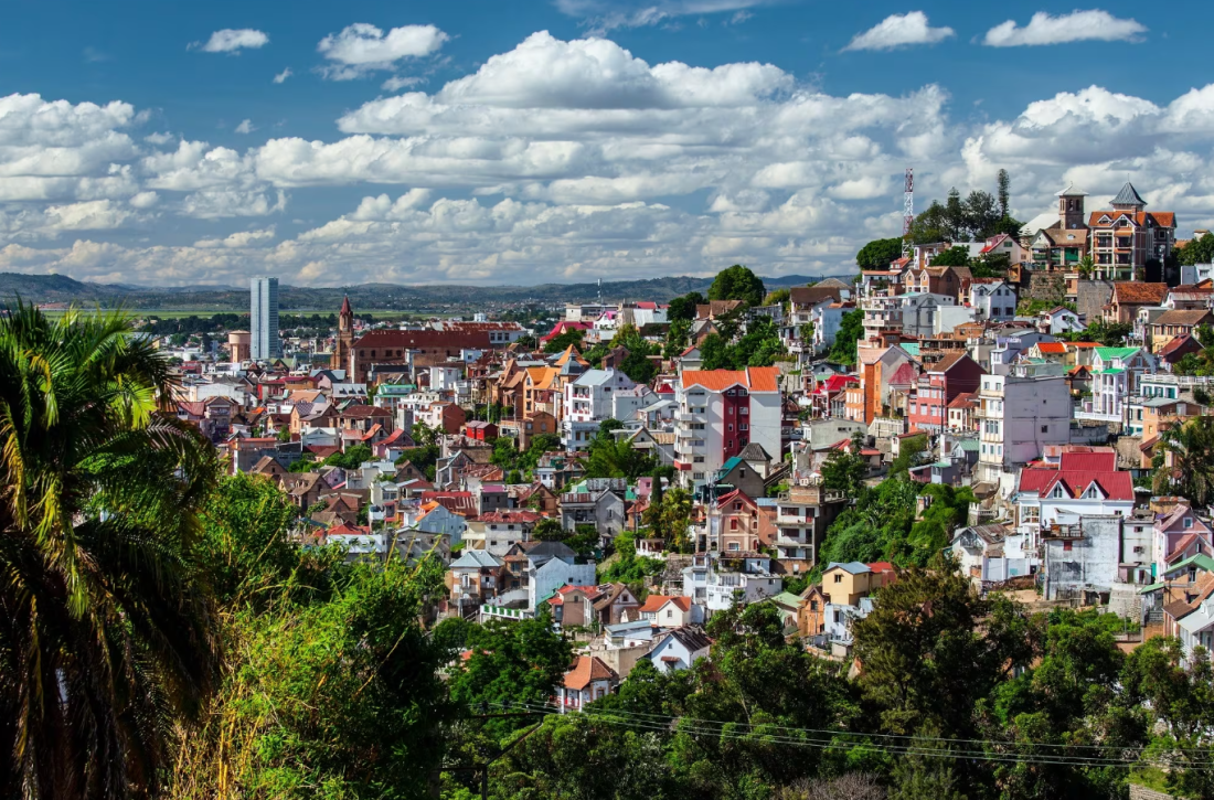 Une vue d'Antananarivo,  capitale de Madagascar