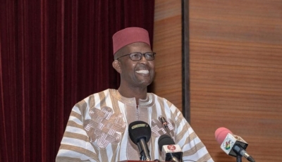 Le ministre de l’Artisanat, de la Culture, de l’Industrie et du Tourisme, Mamou Daffé, lors du lancement du Projet Culture Mali 2025, au Centre international de conférence de Bamako (CICB).