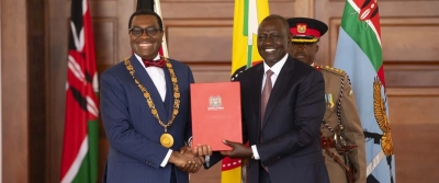 Le président du Groupe de la Banque africaine de développement, Akinwumi Adesina et le président du Kenya, William Samoei Ruto.