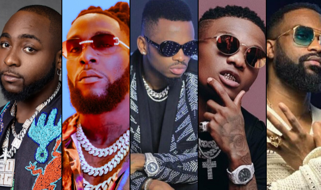 Davido, Burna Boy, Diamond Platnumz, Wizkid et Fally Ipupa animent l'industrie musicale africaine