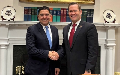 Le Secrétaire d’Etat américain, Marco Rubio recevant à Washington le ministre des Affaires étrangères, de la Coopération africaine et des Marocains résidant à l’étranger, Nasser Bourita.