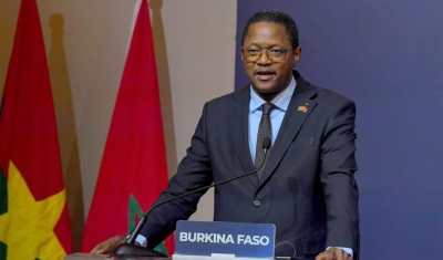Le ministre des Affaires étrangères de la Coopération régionale et des Burkinabè de l'extérieur, Karamoko Jean Marie Traore.

 