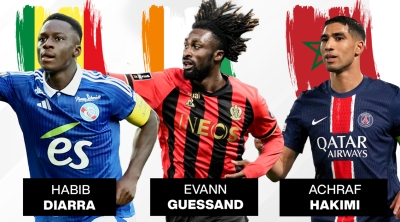 Habib Diarra, Evann Guessand, et Achraf Hakimi