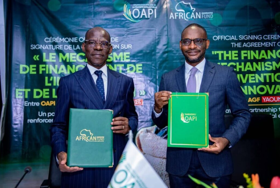 Denis Bohoussou, directeur général de l’OAPI et Jules Ngankam, directeur général de l’AGF.