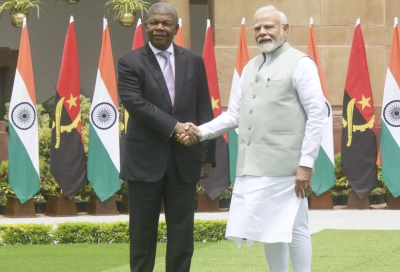 Le Président angolais, João Lourenço, et le Premier ministre indien, Narendra Modi,