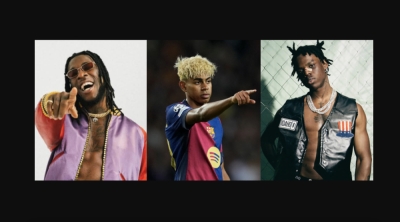 De gauche à droite : Burna Boy, Lamine Yamal et Rema