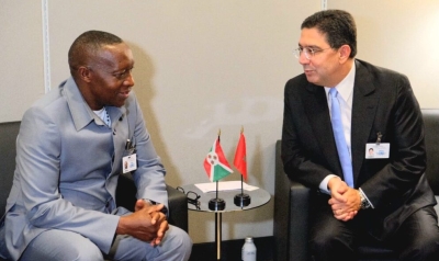 Le ministre burundais des Affaires étrangères, Édouard Bizimana, et le ministre des Affaires étrangères, Nasser Bourita