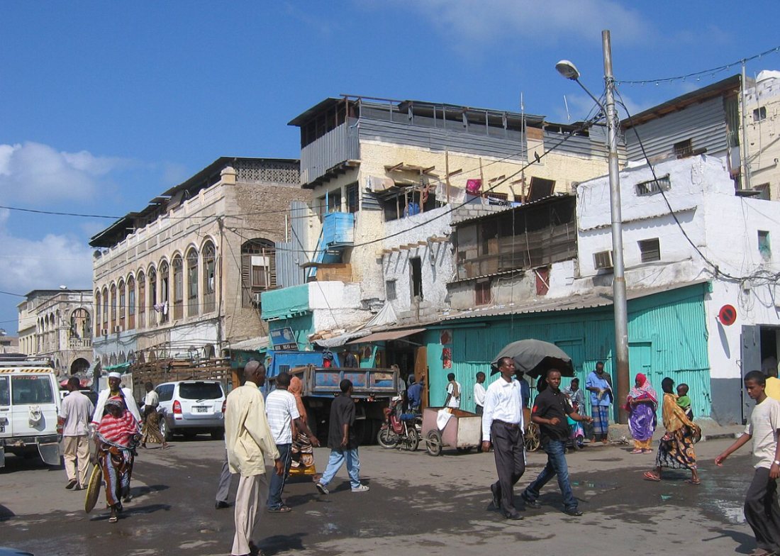 Une rue de la ville de Djibouti.
