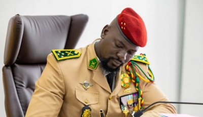 Le président de la République de Guinée, Mamadi Doumbouya,