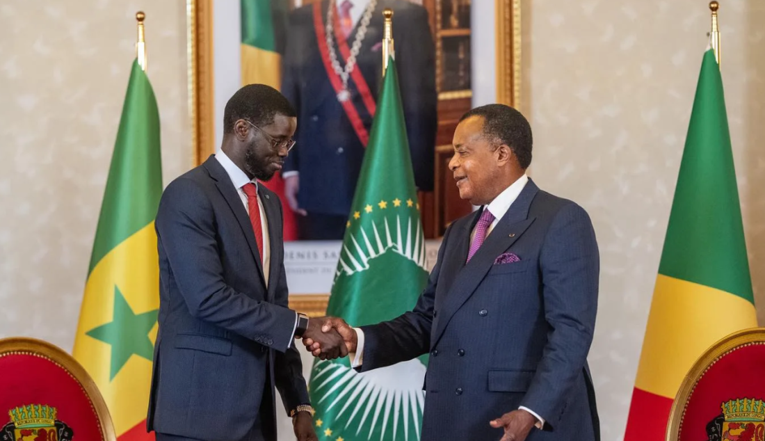 Les présidents de la République du Congo, Denis Sassou Nguesso, et de la République du Sénégal, Bassirou Diomaye Faye,