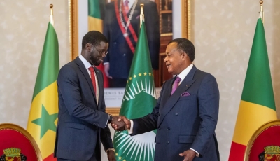 Les présidents de la République du Congo, Denis Sassou Nguesso, et de la République du Sénégal, Bassirou Diomaye Faye,